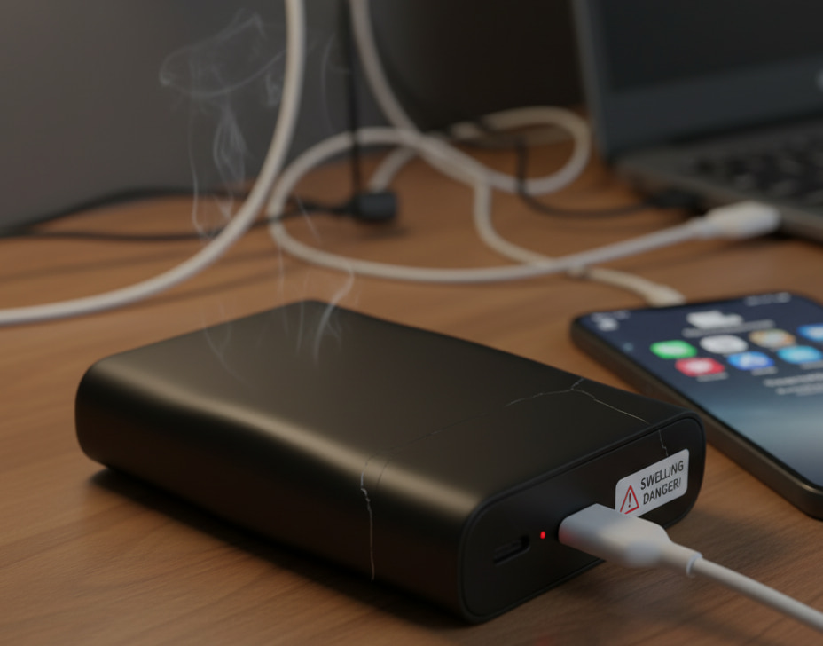 چرا پاوربانک باد میکند؟