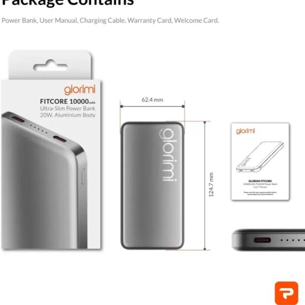 پاوربانک گلوریمی مدل Fitcore